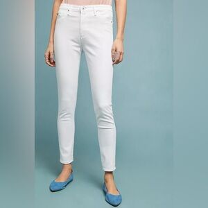 Anthropologie Jeans Adriano Goldschmied High Rise Abbey Ankle Women White 26R